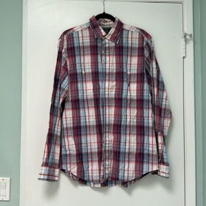 Nautica plaid button down long sleeve
